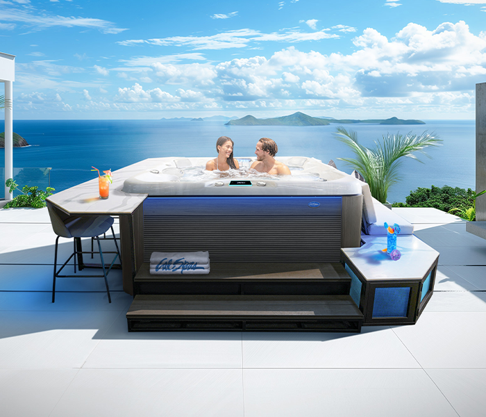 Calspas hot tub being used in a family setting - Centennial